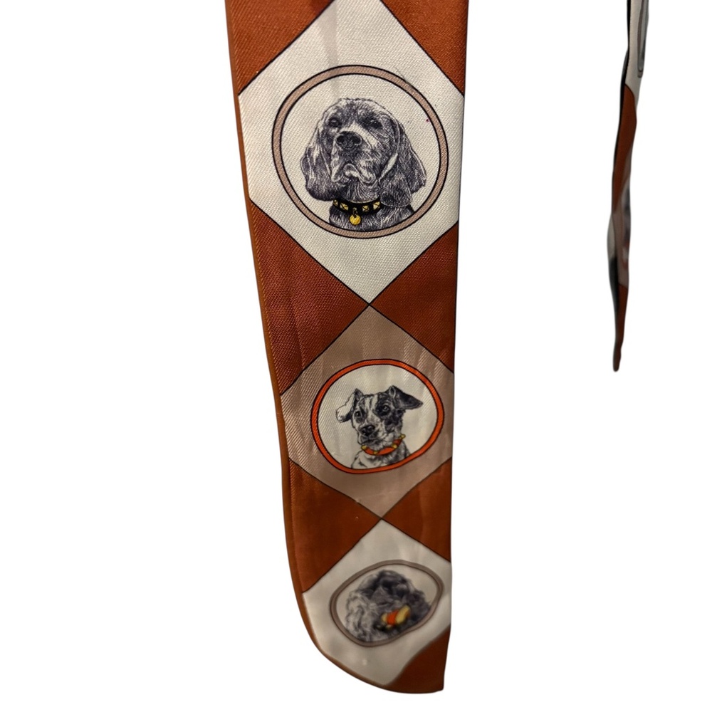 Hermes Colliers Et Chiens Forever Silk Dog Twilly Scarf Black Silk Hermes Box - Picture 5 of 10